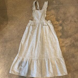 Rylee + Cru linen blend pinafore dress